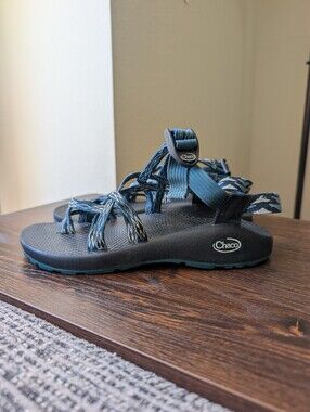 Chaco ZX/2 Teal Blue Green Black Outdoor Sports Trail Hiking Sandals